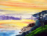 Cypress Tree at Land's End Original Painting Laura Milnor Iverson Official Site