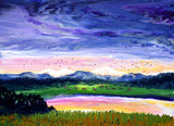 Elk Beneath the Three Sisters Original Painting Laura Milnor Iverson