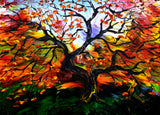 Blazing Autumn Maple Tree Original Painting Laura Milnor Iverson Official Site