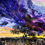 Wildflower Sunset Melody Original Painting Laura Milnor Iverson - Prints Available