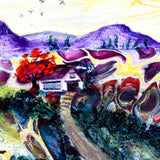 Distant Temple Melody Original Painting Laura Milnor Iverson