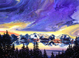 Lake at Early Morning Original Painting Laura Milnor Iverson Crater Lake Landscape Oregon