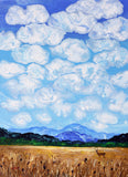 Deer Under White Fluffy Clouds Original Painting Laura Milnor Iverson Official Site