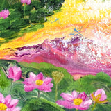The Lotus Pond at the Park Original Painting Laura Milnor Iverson Official Site