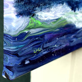 Mountain Peaks and Northern Lights Original Painting Laura Milnor Iverson Official Site