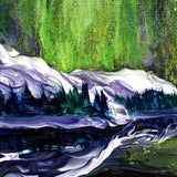 The Icy Sky at Night Original Painting Laura Milnor Iverson - Prints Available