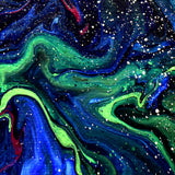 The Icy Sky at Night Original Painting Laura Milnor Iverson - Prints Available