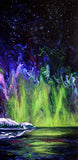 The Icy Sky at Night Original Painting Laura Milnor Iverson - Prints Available