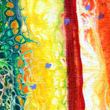 Blue Butterflies in a Rainbow Forest Original Painting Laura Milnor Iverson Official Site