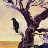 A Raven Sighs by the Sea Original Painting Laura Milnor Iverson Official Site