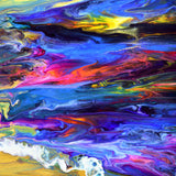 Windy Sea and Golden Sand Original Painting Laura Milnor Iverson Official Site