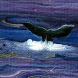 Whale Tail in Summer Sunset Original Painting Laura Milnor Iverson Official Site
