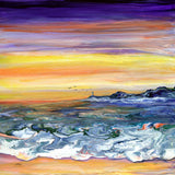 Yaquina Head Lighthouse at Sunset Original Painting Laura Milnor Iverson Official Site