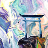 The Melody of the Sky Blue Torii Original Painting Laura Milnor Iverson Official Site