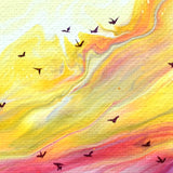 Trillium Lake in Bright Sunset Original Painting Laura Milnor Iverson Official Site