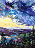Wild Horses by an Oregon River Original Painting Laura Milnor Iverson Contemporary Art