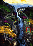 SOLD - Blue Waterfall Temple Melody - Prints Available