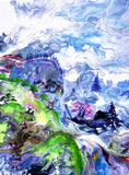 Peaceful Day Melody Original Painting Laura Milnor Iverson Zen Buddhist Landscape