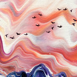 Melody of the Rainbow Mountains Waterfall Original Painting Laura Milnor Iverson Official Site