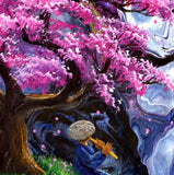 Melody of the Dancing Pink Petals Original Painting Laura Milnor Iverson Official Site