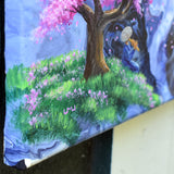 Melody of the Dancing Pink Petals Original Painting Laura Milnor Iverson Official Site