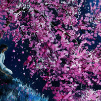 White Tara in Cascading Sakura Original Painting - Laura Milnor Iverson Official Site