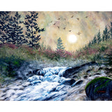 Enchanted Evening at Alsea Falls Original Painting Laura Milnor Iverson - Prints Available