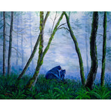 Black Bears in the Mist Original Painting - Prints Available
