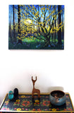 Little Squirrel in Big Leaf Maple Tree Original Painting Laura Milnor Iverson Official Site