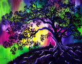 Aurora Tree of Life Meditation Original Painting Buddha Home Decor