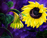 Chipmunk in Sunflowers Original Painting Laura Milnor Iverson Official Site