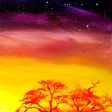 Elephant in Purple Twilight Original Painting - Laura Milnor Iverson Official Site