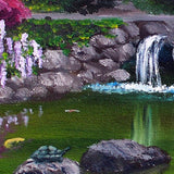 Hakone Gardens Pond in the Spring Original Painting Laura Milnor Iverson Official Site