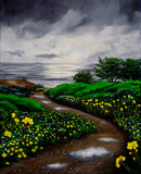 Unexpected Summer Rain Original Painting California Seascape