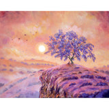 Meditating Under a Jacaranda Tree Original Painting - SOLD - Prints Available