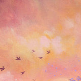Meditating Under a Jacaranda Tree Original Painting - SOLD - Prints Available