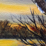 Bald Eagle in Wetlands Original Mini Painting on Easel Laura Milnor Iverson Official Site