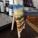 Bald Eagle in Wetlands Original Mini Painting on Easel Laura Milnor Iverson Official Site