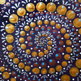 Spiral Dot Mandala Original Mini Painting on Easel