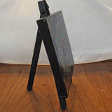 Spiral Dot Mandala Original Mini Painting on Easel
