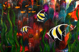 Tropical Fish Original Mini Painting on Easel