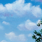Doe and Fawn Under White Fluffy Clouds Original Painting - Laura Milnor Iverson Official Site
