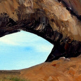 Crow Flying By Window Rock Original Painting - Laura Milnor Iverson Official Site