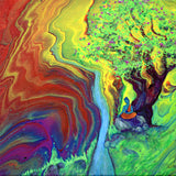 Medicine Buddha Across the Stream of Consciousness Original Painting Buddhist Wall Art