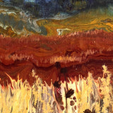 Geese Flying Through the Autumn Blue Sky Original Painting Laura Milnor Iverson