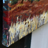 Geese Flying Through the Autumn Blue Sky Original Painting Laura Milnor Iverson