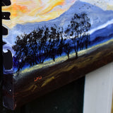 March Sunset Over Mary's Peak Original Painting Laura Milnor Iverson