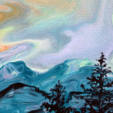 Benevolent Dragon in Lavender Original Painting Laura Milnor Iverson - SOLD