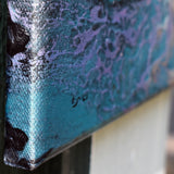 Teal Dragon in Deep Darkness Original Painting Laura Milnor Iverson Official Site