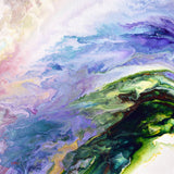 Springtime Mountains Original Pour Painting